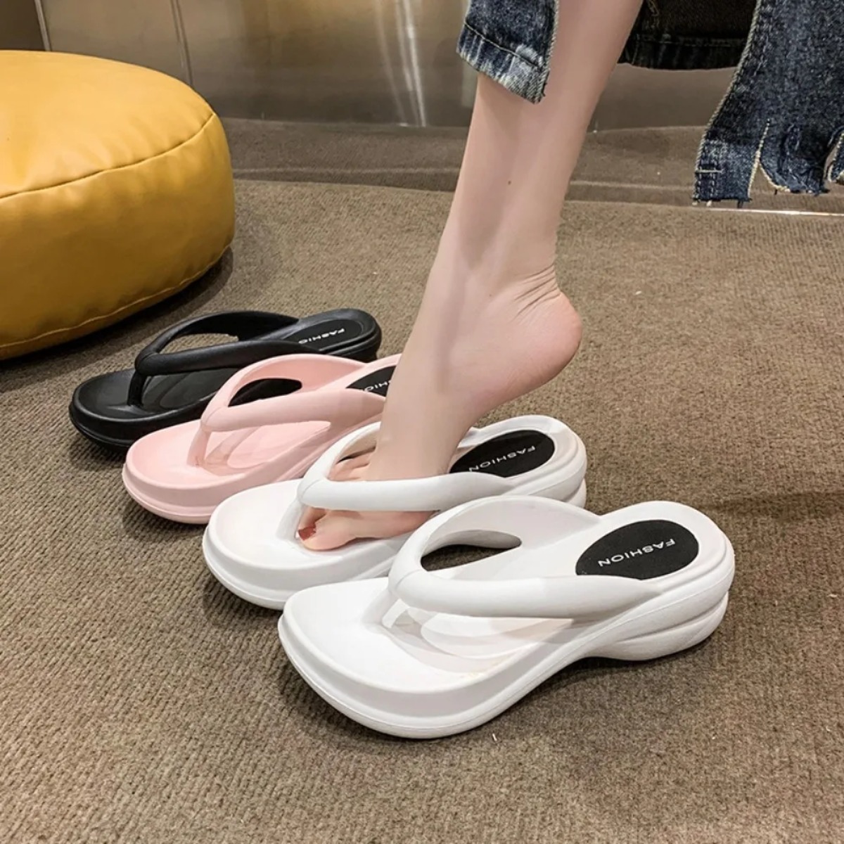 Sneaker Care Set - Women Wedge Platform Slippers Summer Cloud