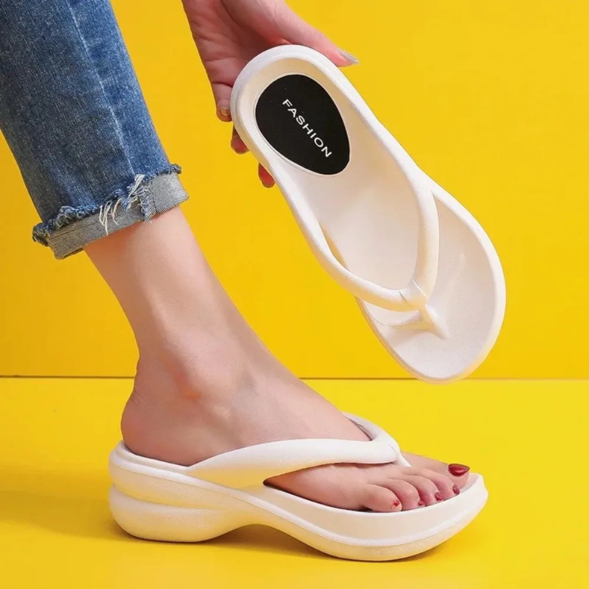 Women Wedge Platform Slippers  - Sneaker Care Set review and price