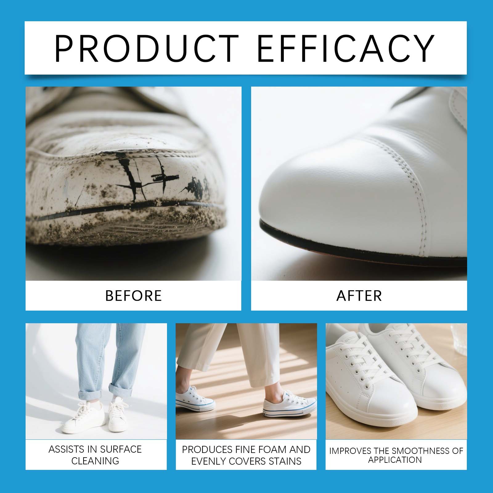 White Shoe Cleaner Cream Sneak - Sneaker Care White review and price